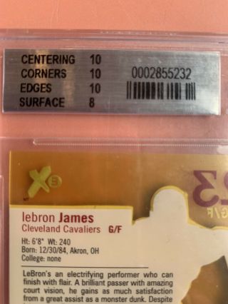 lebron james rookie card 1/1 9