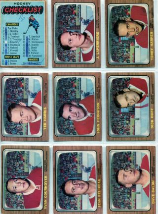 1966 Topps complete hockey set,  Orr 3,  Howe 4,  KSA 9