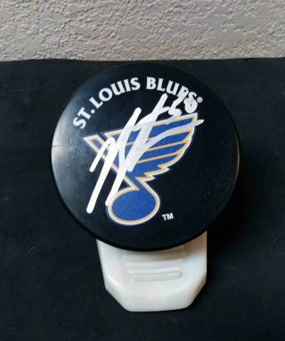 Jordan Binnington Signed Official Licensed Nhl St.  Louis Blues Hockey Puck