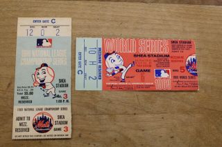 1969 World Series Ticket Game 5,  National League Chapionship Series Ticket Shea