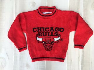 Vtg Chicago Bulls Sweater Made In The Usa Sz 4t Toddler.  Michael Jordan