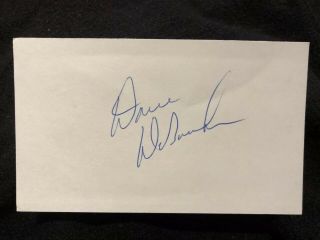 Dave Debusschere Signed Autograph Index Card Basketball Hall Of Fame Pistons