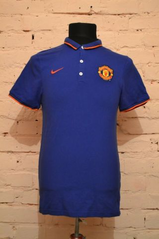 Manchester United Football Training Polo Shirt Soccer Jersey Nike Mens S