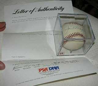 Joe Dimaggio Psa/dna Signed Official American League Baseball Autograph