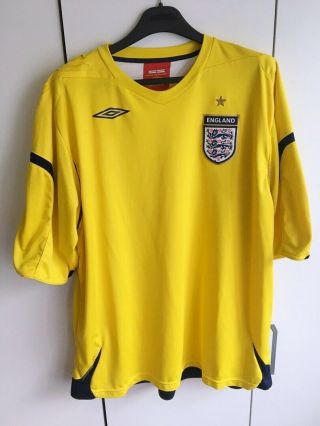 Rare England National Team Football Shirt Soccer Jersey Umbro Size 3xl / Xxxl