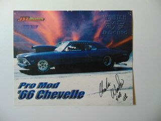" Drag Racing Legend " Charles Wooten Signed 10x8 Photo On Paperstock Mueller