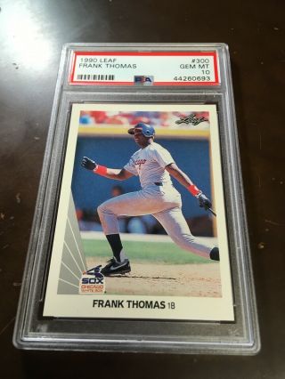 1990 Leaf Frank Thomas 300 Psa 10 Gem Rc