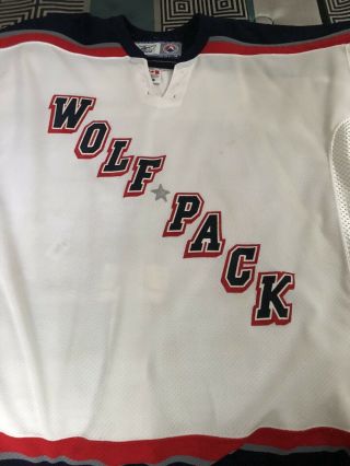 Jake Taylor Hartford Wolf Pack Game Worn Ahl Hockey Jersey Reebok