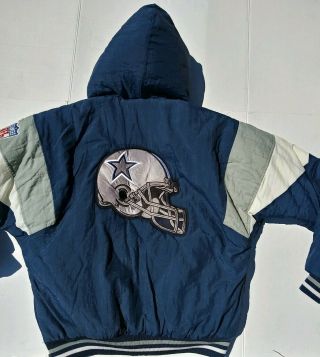 Vintage Dallas Cowboys Nfl Throwback Retro 90s Windbreaker Jacket Size Large