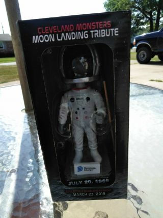Nib Cleveland Monsters Moon Landing Tribute Astronaut Nasa Bobblehead 3/23/19