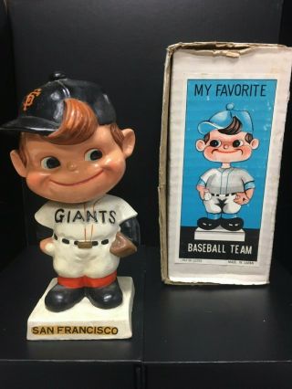 1960s San Francisco Giants Bobble Head Nodder White Base W/ Box
