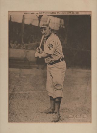 1909 Supplement To The Sporting News Baseball Player Honus Wagner Of Pittsburg