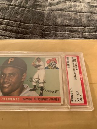 1955 Topps Roberto Clemente ROOKIE RC 164 PSA 4 GREAT COLOR Sharp. 8
