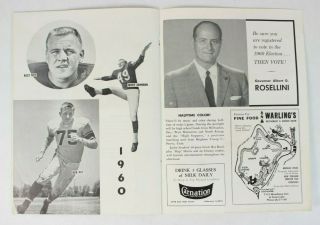 1960 San Francisco 49ers vs Dallas Cowboys Football Program NFL 12