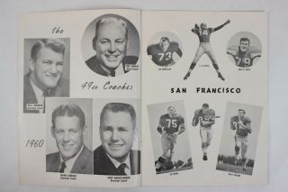 1960 San Francisco 49ers vs Dallas Cowboys Football Program NFL 7