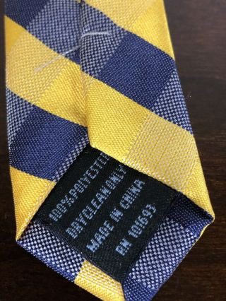 INDIANA PACERS Woven Checkered Tie - Navy Blue/Gold NBA 5