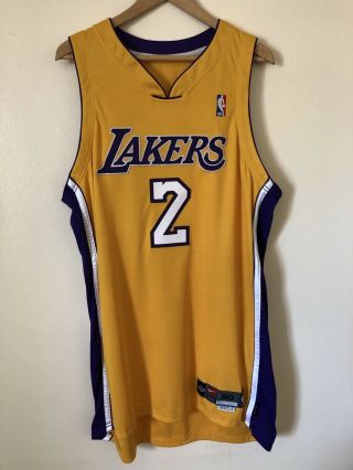 Lakers Derek Fisher 2 Game Issued Worn Signed Jersey - 2002 - 03 - kobe 5