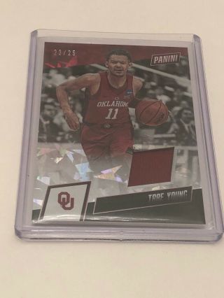 2019 Panini National Nscc Trae Young Rookies Cracked Ice Patch 22/25 Hawks Rc Ou