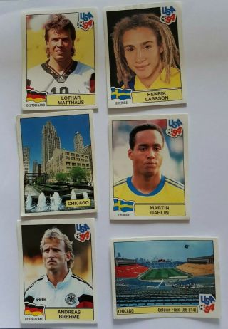 26 Panini World Cup USA 94 Football Stickers - Green Backs 5