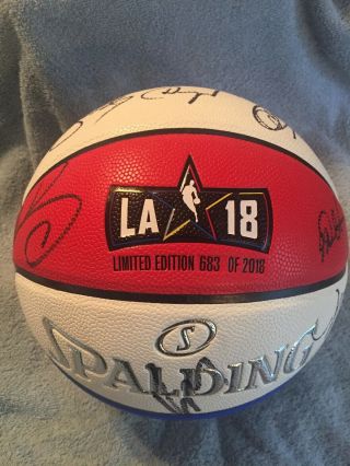 NBA 2018 All Star signed Basketball by 26 JSA Team Lebron James & Curry Durant 2