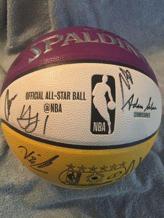 NBA 2018 All Star signed Basketball by 26 JSA Team Lebron James & Curry Durant 3
