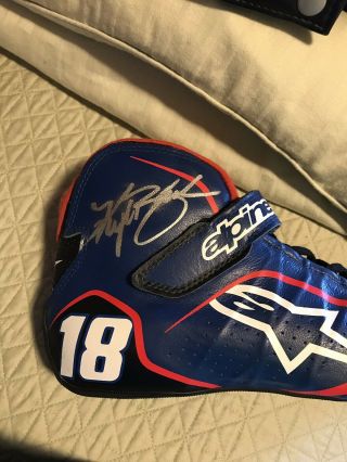 NASCAR Kyle Busch Autographed Race Shoes Authentic JGR Uniform 18 6