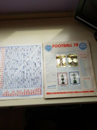 Vintage Panini : Football 78 Sticker Album : 100 Complete. 2