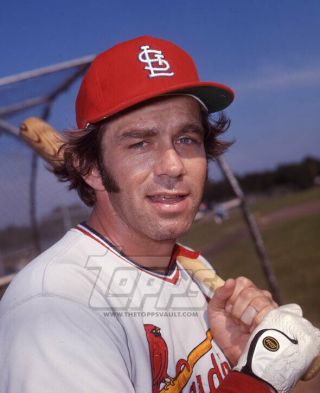 1974 Topps Baseball Color Negative.  Tim Mccarver Cardinals