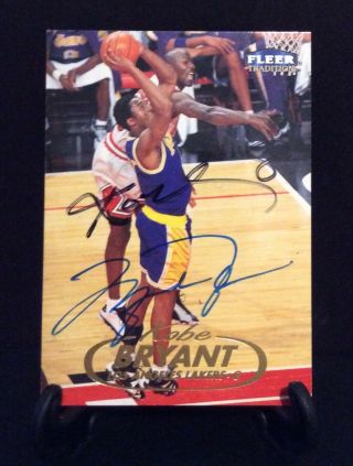 Michael Jordan & Kobe Bryant Dual Autographed Card W/c.  O.  A