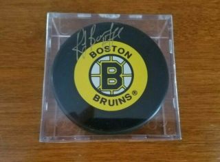 Ray Bourque Signed Boston Bruins Puck - Hall Of Fame - Autographed
