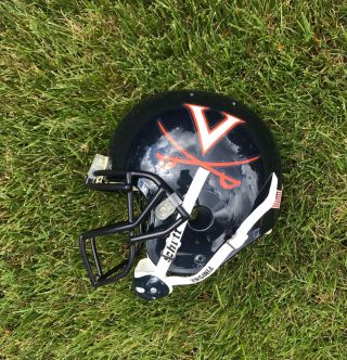 2010 - 11 University Of Virginia Game Schutt Air Advantage Football Helmet