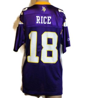 Sidney Rice Minnesota Vikings Football Jersey Reebok Nfl Players Purple Mens Med