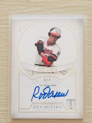 2019 Topps Definitive Defining Moments Rod Carew Autograph Auto 5/7 Twins