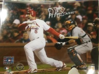 Albert Pujols Signed Upper Deck Authenticated Uda 16x20 Framed Photo Stunning