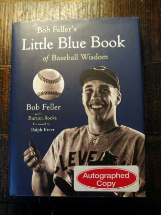 Bob Feller Signed Autographed Book Cleveland Indians Hall Of Fame Baseball