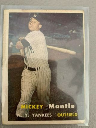 1957 Mickey Mantle,  5 Kicker Cards - Look At Pictures Carefully -