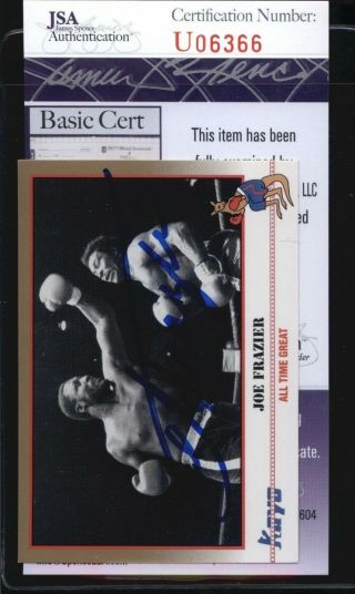 Joe Frazier (d.  2011) Boxing Signed 1991 Kayo Card - Jsa