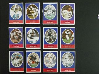 1972 Sunoco Football Stamps Buffalo Bills Complete Set All 24