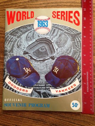 1963 World Series Program Yankees Vs.  Dodgers Dodger Stadium