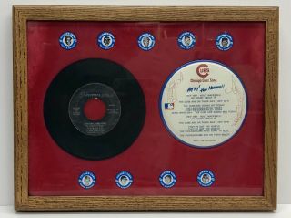 Chicago Cubs Song Holy Mackerel 45rpm,  6 " Button & Complete Set 1969 Sunoco Pins