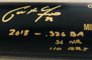 Christian Yelich Brewers MVP Signed Game Model Autographed Baseball Bat STEINER 2