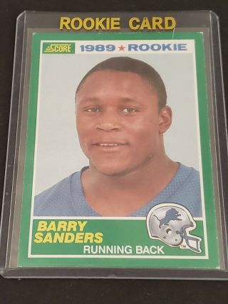 1989 Score 257 Barry Sanders Rc Rookie Detroit Lions Hof