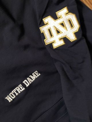 Notre Dame Football Team Issued Under Armour Full Zip Jacket 2xl Tags 3