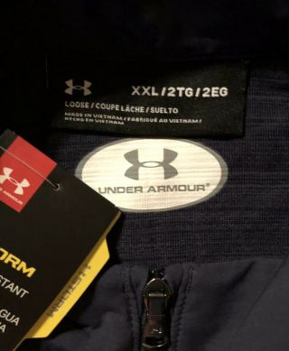 Notre Dame Football Team Issued Under Armour Full Zip Jacket 2xl Tags 4