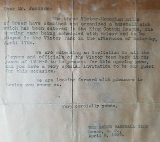 1937 Typed Letter To Shoeless Joe Jackson Affixed To 2 Sided Scrapbook Page