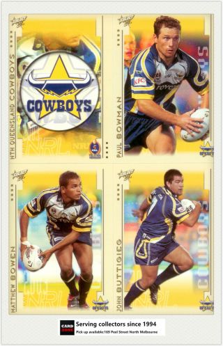 2003 Select Nrl Xl Series Trading Card Base Team Set Cowboys (12)