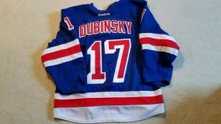 Game worn NY Rangers Brandon Dubinsky jersey 2