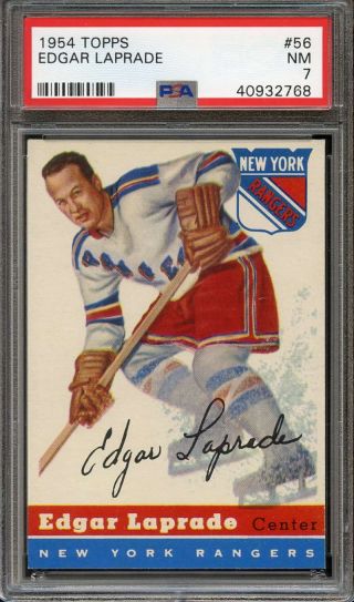 1954 Topps 56 Edgar Laprade Psa 7 Nicely Centered Rangers Adt1229