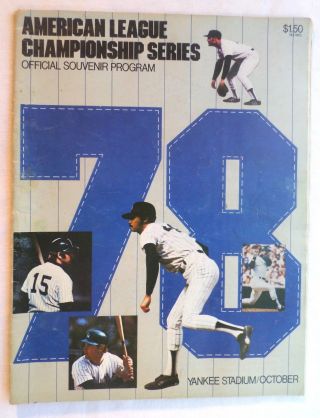 1978 Championship.  7 Autographs.  Ny Yankees Vs Kansas City Royals Game Booklet