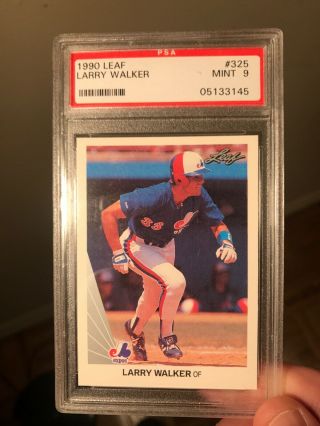 1990 Leaf 325 Larry Walker Psa 9